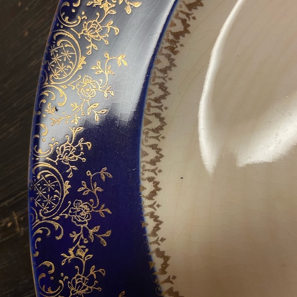 Century By Salem Colorful Bird of Paradise and Basket of Flowers 10” Platter - Picture 2 of 4